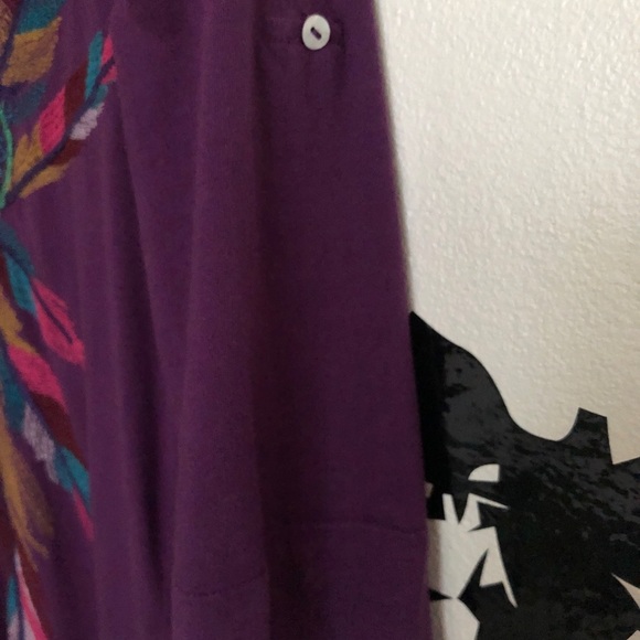 JWLA Johnny Was Purple Embroidered Tunic Dress XS - Picture 5 of 6